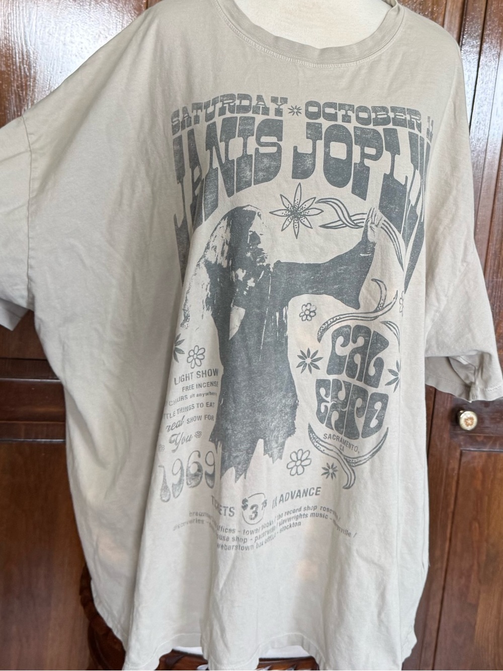 Daydreamer Free People Janis Joplin 1969 Cal Expo Poster OS Graphic Tee Sand